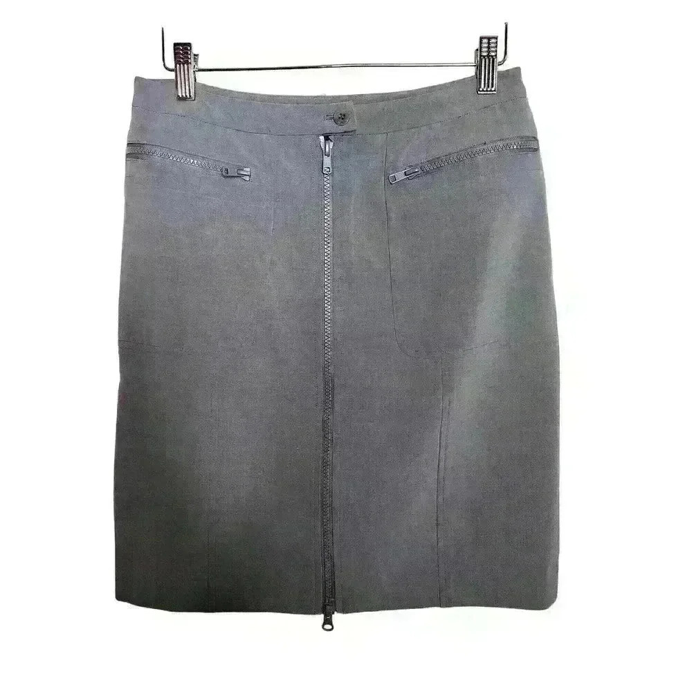 Elements g women's gray front zip skirt size 4